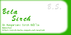 bela sirch business card